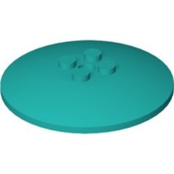 44375b-39 Schotel 6x6 MASSIEVE noppen turquoise, donker NIEUW *1R026