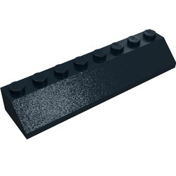 4445-11G Dakpan 45 graden 8x2 zwart gebruikt *1L414