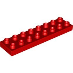 44524-5G DUPLO plaat 2x8 rood gebruikt *