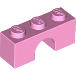 4490-104G Steen, boog 1x3x1 hoog roze, helder gebruikt *1L404