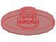 4740-17 Schotel 2x2 transparant rood NIEUW *1L046/47