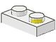 4755-1G Plaat 1x2 met electrische geleiding wit gebruikt *