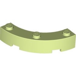 48092-158G Steen 4x4 gebogen (Dubbele macaroni) geelgroen gebruikt *1L000