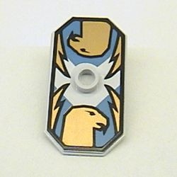 48494pb03-99G Schild- rechthoekig, blauw/goud Jasyco (Adelaar) grijs, zeer licht (blauwachtig) gebruikt *0L0000