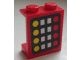 4864pb001-5G Paneel 1x2x2 met 16 drukknoppen (sticker) rood gebruikt *0D0000