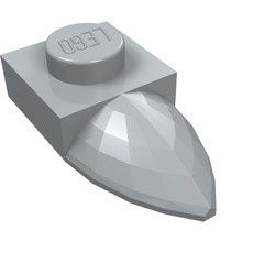 49668-86 Platte plaat 1x1 met tand IN VERLENGDE grijs, licht (blauwachtig) NIEUW *1L292+3