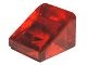 54200-17 Dakpan klein 30 graden 1x1x 2/3 transparant rood NIEUW *1L187