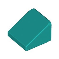 54200-39 Dakpan klein 30 graden 1x1x 2/3 turquoise, donker NIEUW *1L187