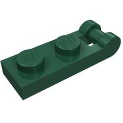 60478-80 Platte plaat 1x2 met gesloten hendel KOPZIJDE!!! groen, donker NIEUW *1L295