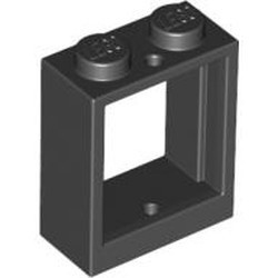 60592-11G Raam 1x2x2- vlak (NIEUWE stijl) ZONDER GLAS zwart gebruikt *1L0000