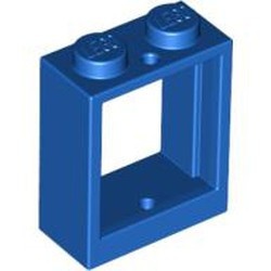 60592-7 Raam 1x2x2- vlak (NIEUWE stijl) ZONDER GLAS blauw NIEUW *1L303