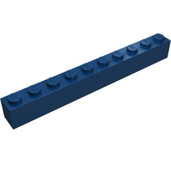 6111-63 Steen 1x10 blauw, donker NIEUW *5K0000