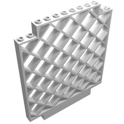 6165-1G Muur geruit 12x1x12 recht wit gebruikt *