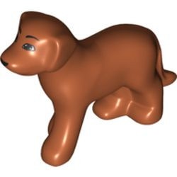 6201pb01-68G Hond, Belville, staand met zwarte ogen oranje, donker gebruikt *0D000