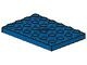709-7G Platte plaat 4x6 met gat blauw gebruikt *3D0000