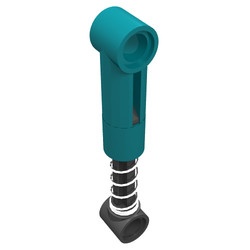 731c06-39 Technic Schokbreker 6.5L, ZACHTE VEER compleet turquoise, donker NIEUW *5K500