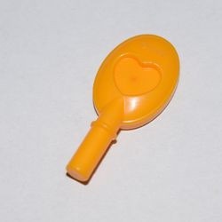 93080b-110 Handspiegel met hartje oranje, lichthelder NIEUW *0D0000