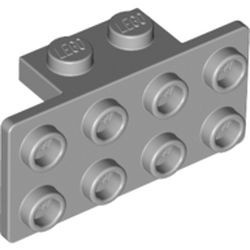 93274-86G Verbindingsplaat 1x2- 2x4 (breed) grijs, licht (blauwachtig) gebruikt *1L0000