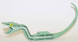 Basilisk Slang, Harry Potter groen, zandkleurig gebruikt *0D000