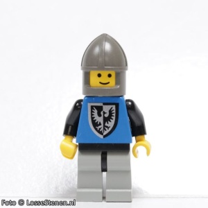 cas102G Zwarte Falcon - Chin-Guard, lichtgrijze benen gebruikt *0M0000