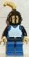 cas182G Chain Mail - blauw, Grill helm, blauw benen, Black Hips, Black armen, gele Plume gebruikt *0M0000