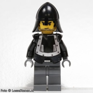 cas309 Black Falcon - Nekbeschermer, zwart harnas met beslag NIEUW *0M0000