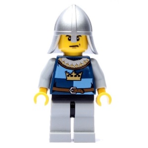cas362G Fantasy Era -Ridder, zilveren helm gebruikt *0M0000