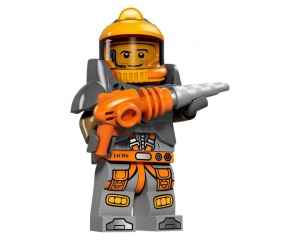 col12-6 Space Miner met boor en voetstuk NIEUW *0M0000