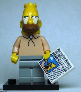 colsim-6 Grandpa Simpson met krant en standaard NIEUW *0M0000