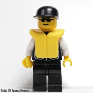 cop033 Police - Sheriff, Black benen, witte armen, Black Hat, Life Vest NIEUW *0M0000
