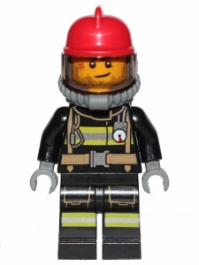 cty1004G Brandweerman met rode helm gebruikt *0M0000