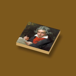 CUS4015 Tegel 2x2 Portret Beethoven crème,donker NIEUW *0A000