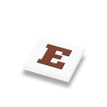 CUSE8006 Tegel 1x1 met chocoladeletter E *0A000