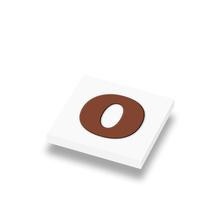 CUSE8016 Tegel 1x1 met chocoladeletter O *0A000