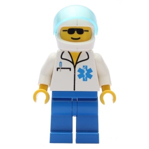 doc017G Dokter - Stethoscope - rode benen, Zwarte Female Pigtails Hair gebruikt *0M0000