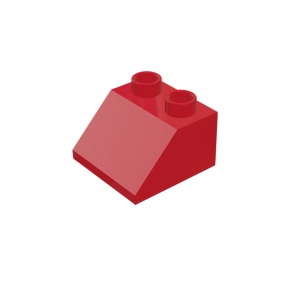 HU001 Dakpan 45 graden 2x2 DUPLO compatibel rood NIEUW *