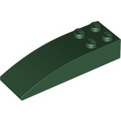LEGO 44126-80G Dakpan 6x2 gebogen met vier noppen groen, donker gebruikt *1L0004275975