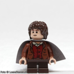 lor003 LOR: Frodo Baggins- Bruine jas donkerblauw grijze cape NIEUW *0M0000