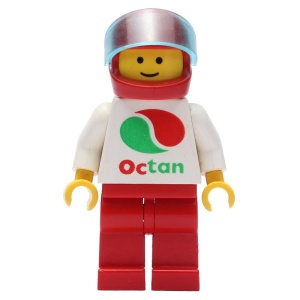 oct011G Octan - Wit pak met OCTAN logo met rode helm, rode benen gebruikt *0M0000