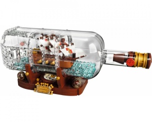 Set 21313-GB Schip in een fles gebruikt deels gebouwd *B036