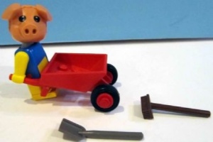 Set 3615-G - Fabuland: Percy Pig's Wheelbarrow -/-/100%- gebruikt