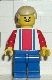 soc029G Voetballer rode & blauw Team met #9 on Back and Tan Hair gebruikt *0M0000