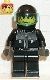 stu008G Male Actor 3, driver, Zwarte helm, trans-light blauw visor gebruikt *0M0000