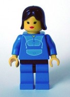 trn014G Jogging Suit - blauw benen, zwart haar vrouw gebruikt *0M0000