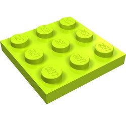 11212-34 Platte plaat 3x3 lime NIEUW *5K0000