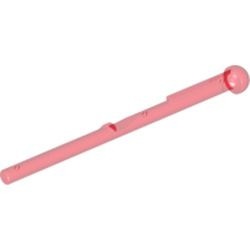 15303-17G Balk rond einde (Dart) transparant rood gebruikt *0L0000