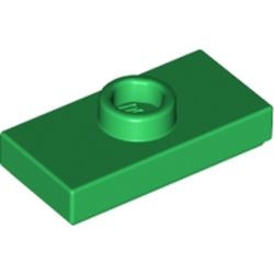 15573-6 Platte plaat 1x2 met 1 nop groen NIEUW *1L348