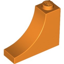 18653-4 Steen,omgekeerde halve boog 1x3x2 oranje NIEUW *