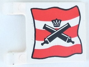 2335pb002-1G Vlag 2x2 Imperial Guard- Gekruisde kanonnen, in kader wit gebruikt *