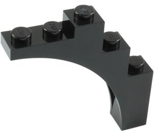 2339-11 Steen, halve boog 1x5x4 (trapsgewijs) zwart NIEUW *